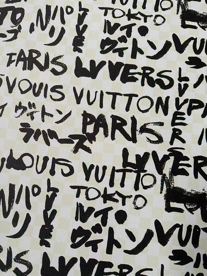 Craft LV With Tokyo Paris Leather Fabric For Shoes,Bag Upholstery Goods By Yard