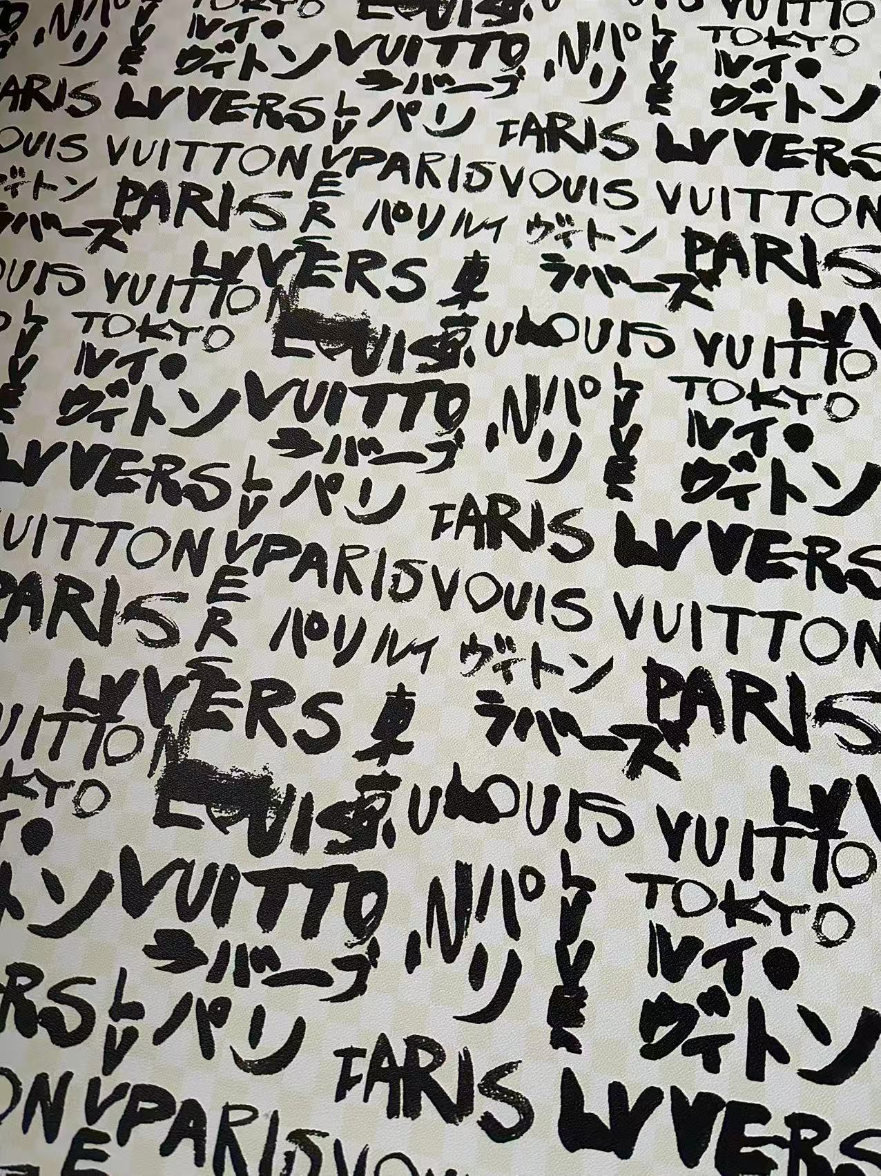 Craft LV With Tokyo Paris Leather Fabric For Shoes,Bag Upholstery Goods By Yard