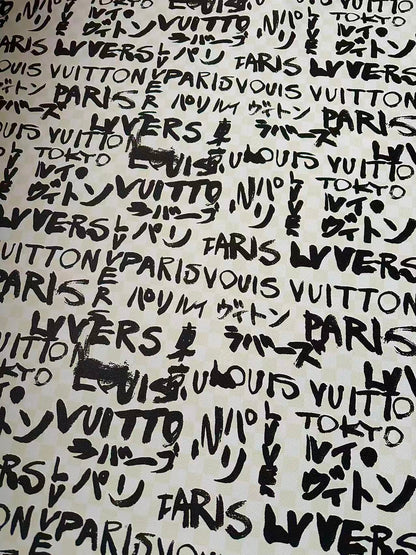 Craft LV With Tokyo Paris Leather Fabric For Shoes,Bag Upholstery Goods By Yard