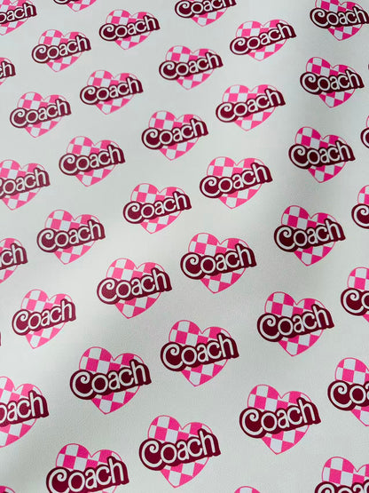 Fashion LOVE Coach Leather Fabric For Handmade Sneaker,Upholstery ,Bag Handicraft Goods