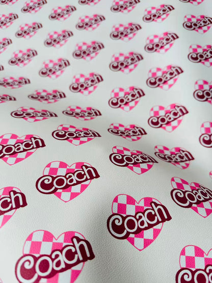 Fashion LOVE Coach Leather Fabric For Handmade Sneaker,Upholstery ,Bag Handicraft Goods