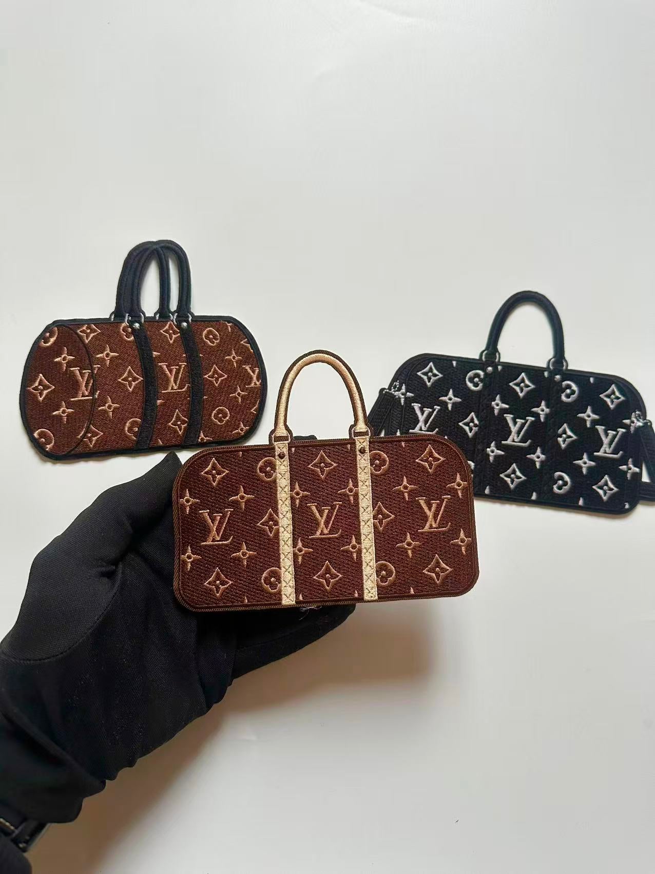 Craft Embroidery LV Suitcase Jacquard Patches For Customized Jacket