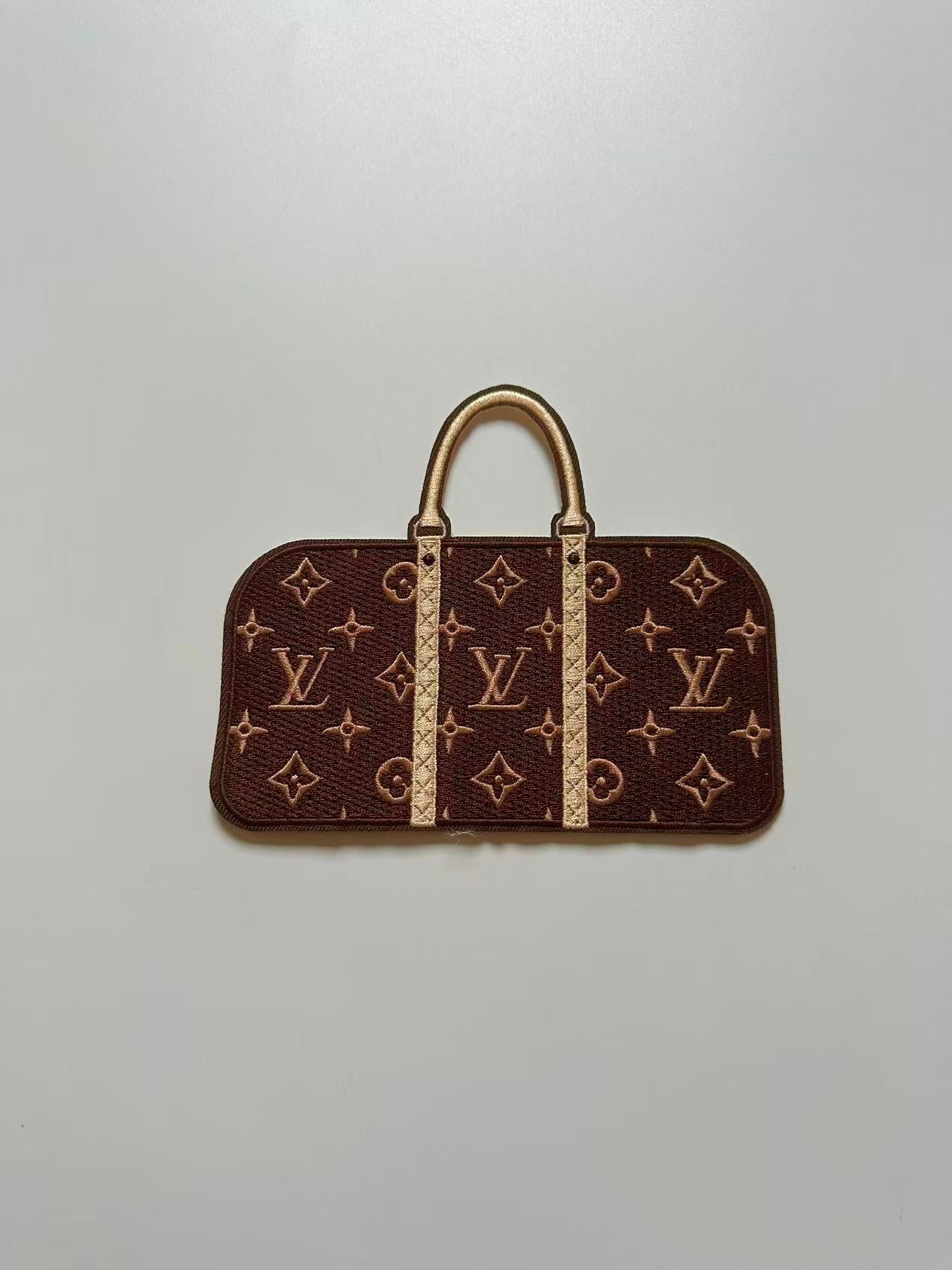 Craft Embroidery LV Suitcase Jacquard Patches For Customized Jacket