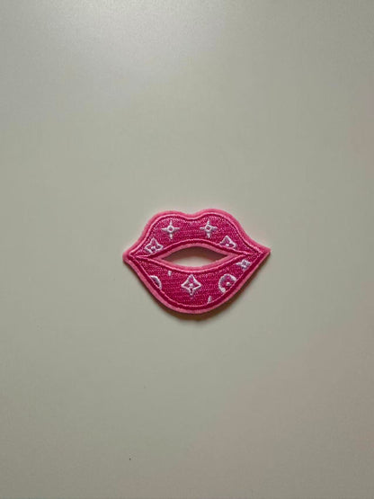 Craft Embroidery LV Jacquard Patches For Customized Clothing(Pink)