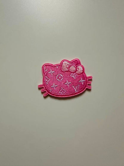 Craft Embroidery LV Jacquard Patches For Customized Clothing(Pink)