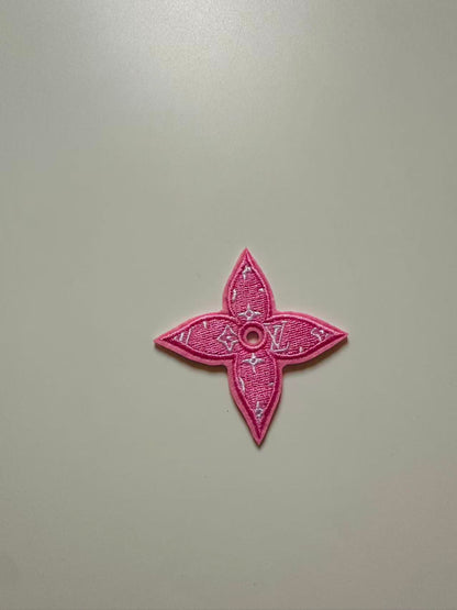 Craft Embroidery LV Jacquard Patches For Customized Clothing(Pink)