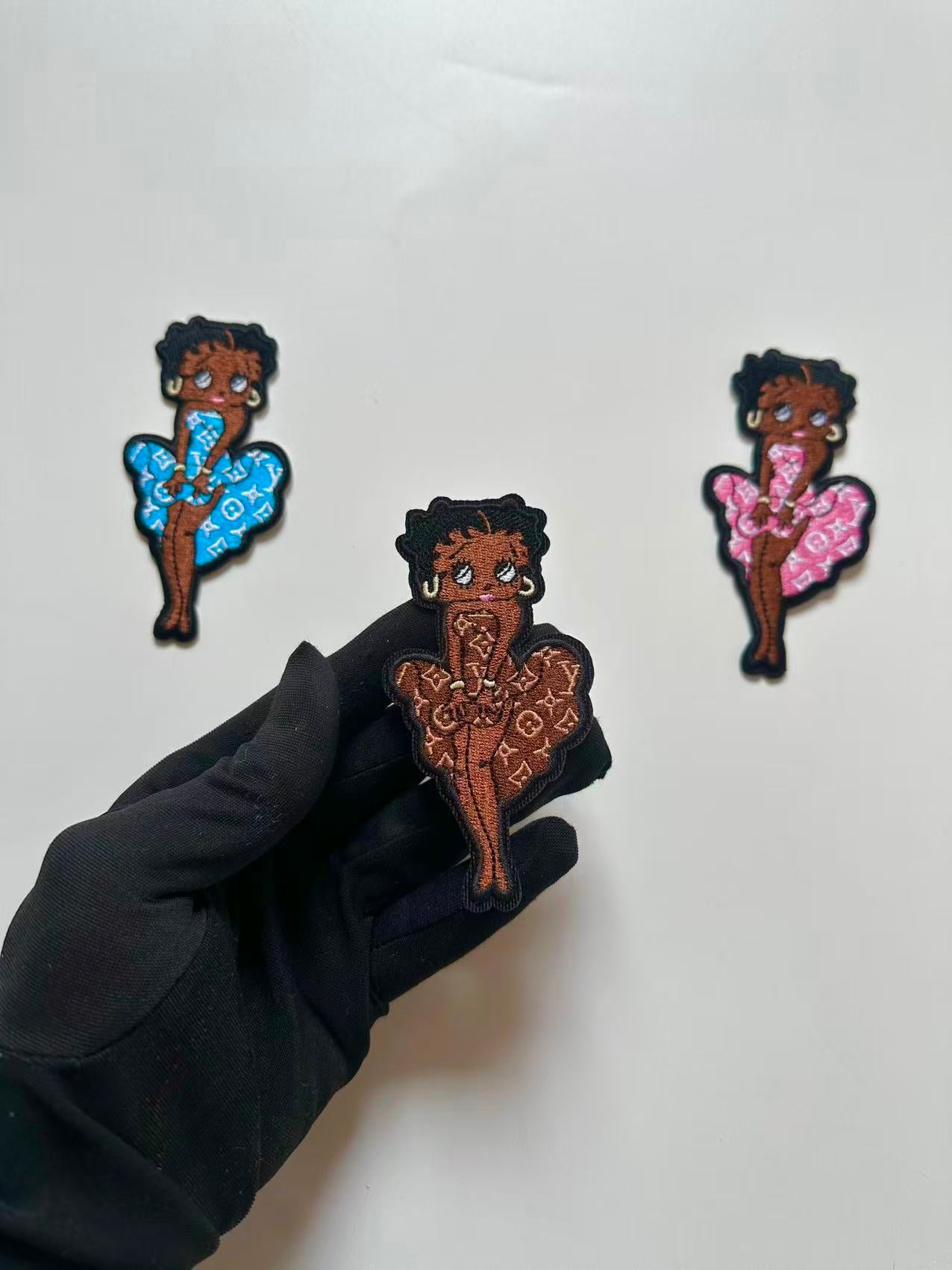Craft Embroidery LV Miss Betty Jacquard Patches For Customized Jacket