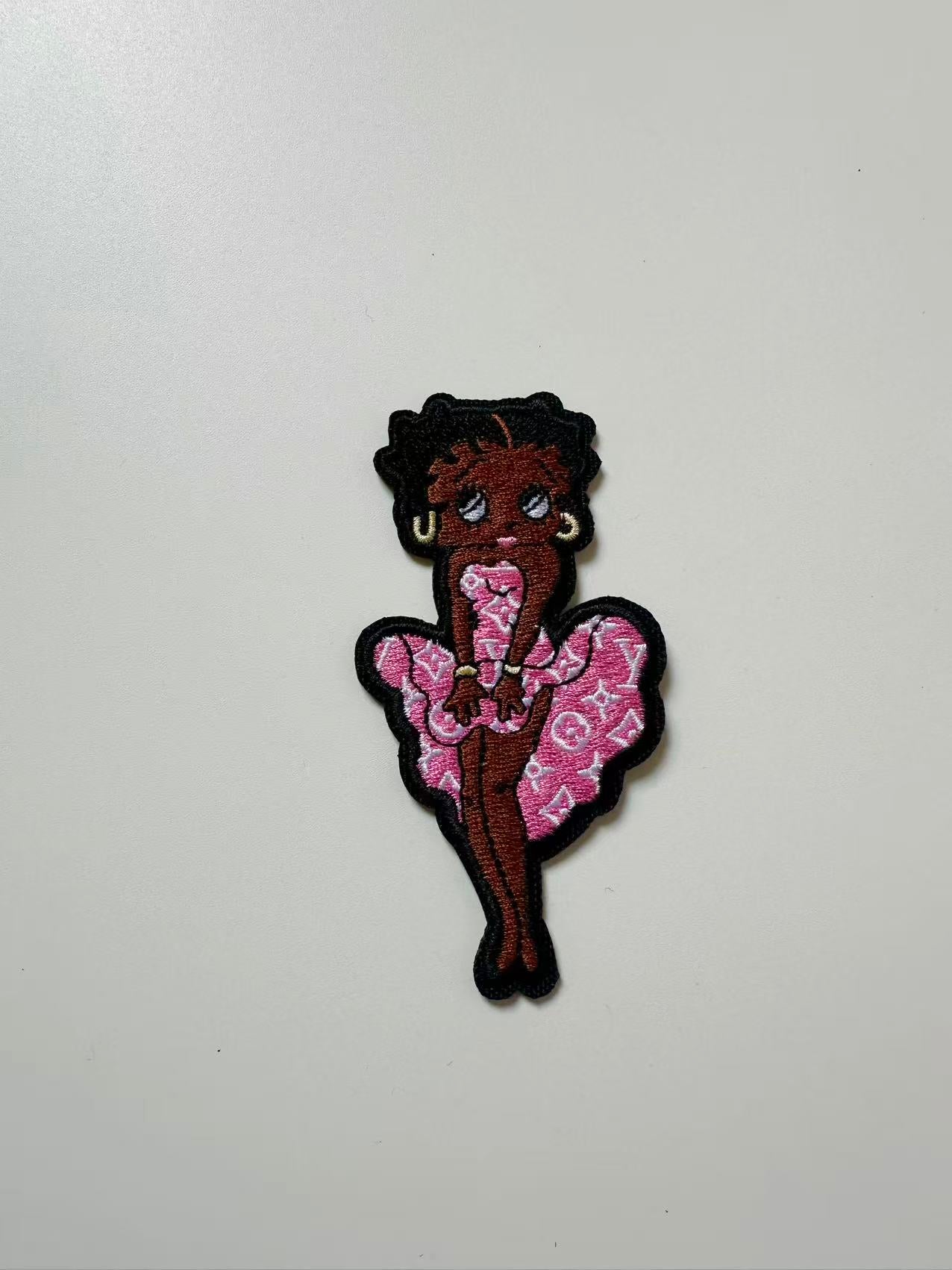 Craft Embroidery LV Miss Betty Jacquard Patches For Customized Jacket