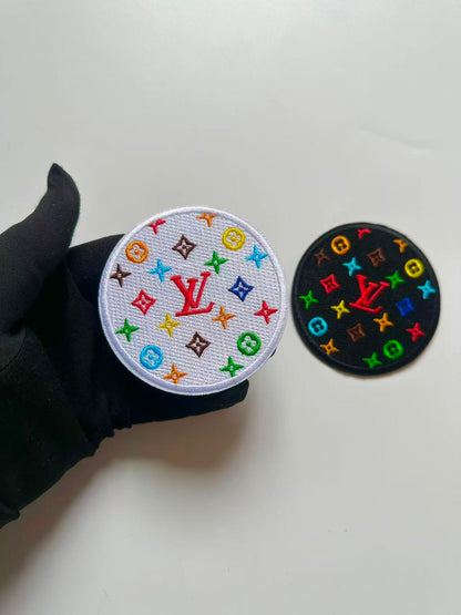 Craft Embroidery LV Circle Jacquard Patches For Customized Clothing