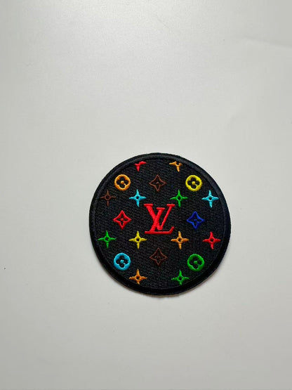 Craft Embroidery LV Circle Jacquard Patches For Customized Clothing