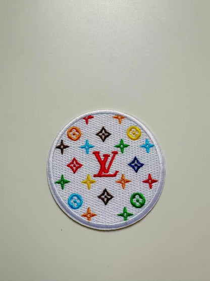 Craft Embroidery LV Circle Jacquard Patches For Customized Clothing