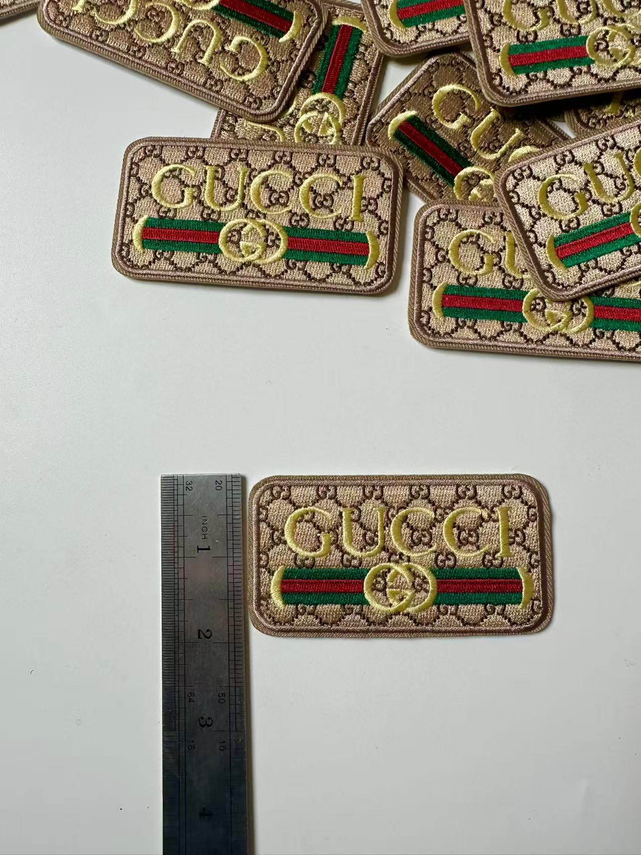 3.7"x1.8" Craft GG Tan Jacquard Label For Handmade Clothing