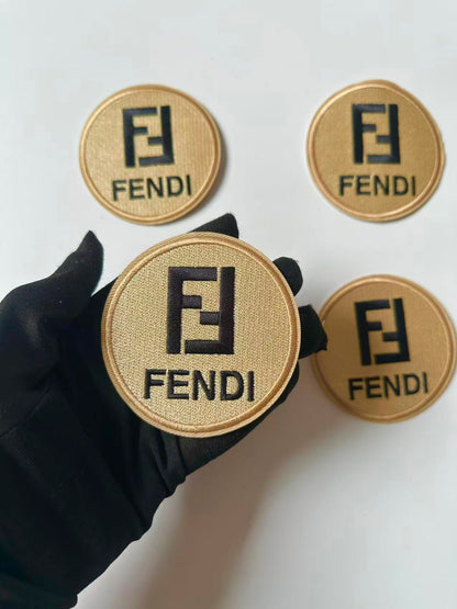 Craft Embroidery Fendi Jacquard Patches For Customized Clothing