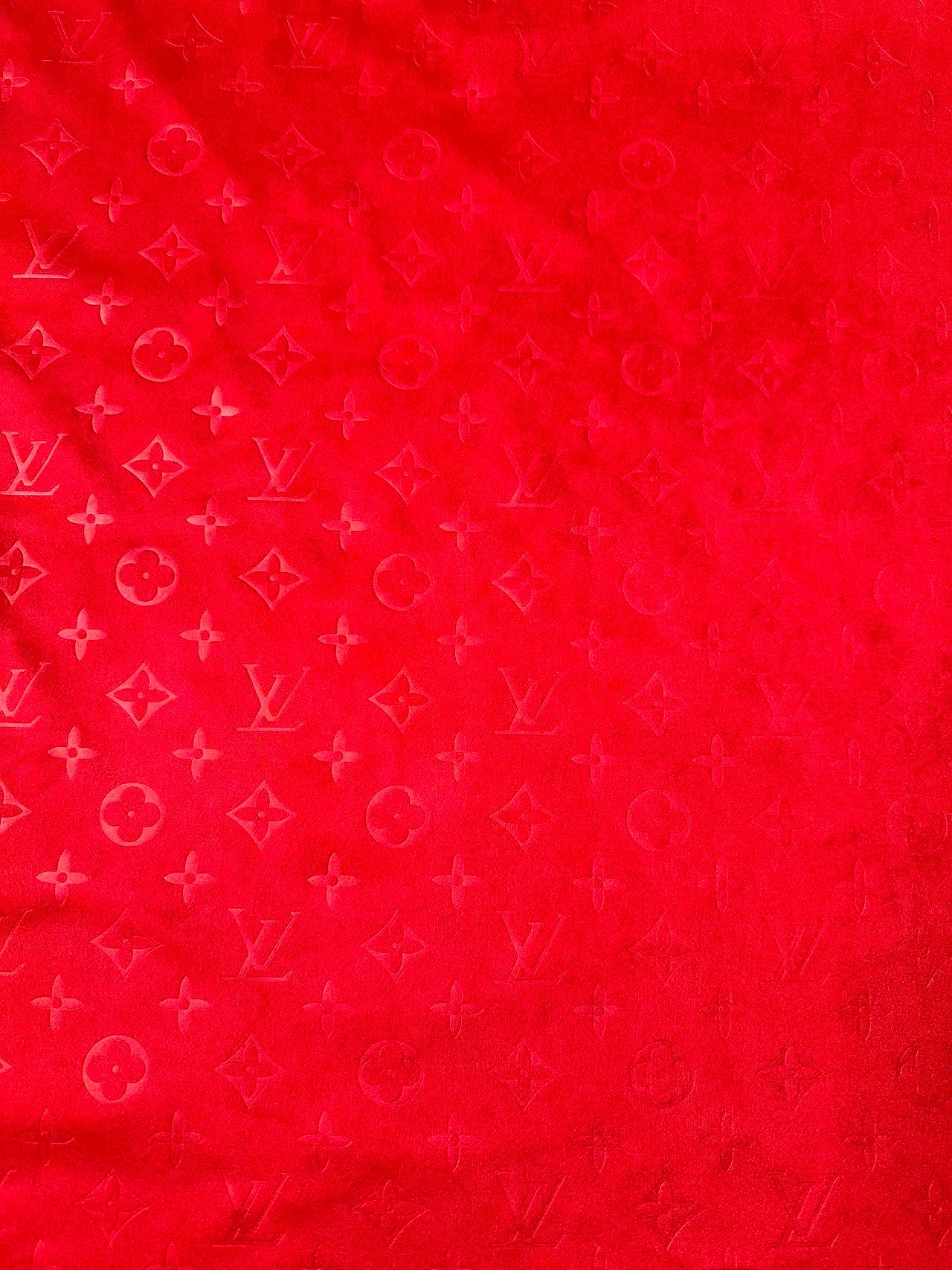 Craft LV Suede Fabric For Handmade Sneaker,Car Upholstery and Apparel By Yard(Red)