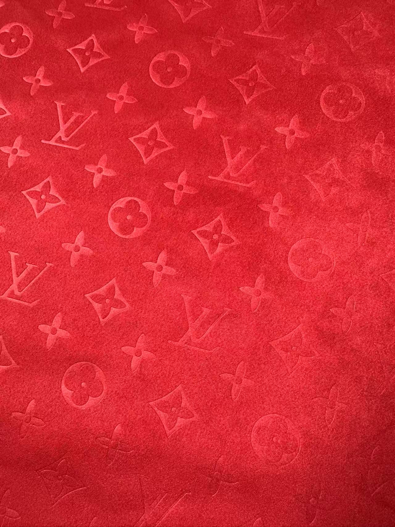 Craft LV Suede Fabric For Handmade Sneaker,Car Upholstery and Apparel By Yard(Red)