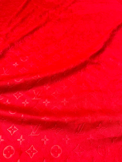 Craft LV Suede Fabric For Handmade Sneaker,Car Upholstery and Apparel By Yard(Red)