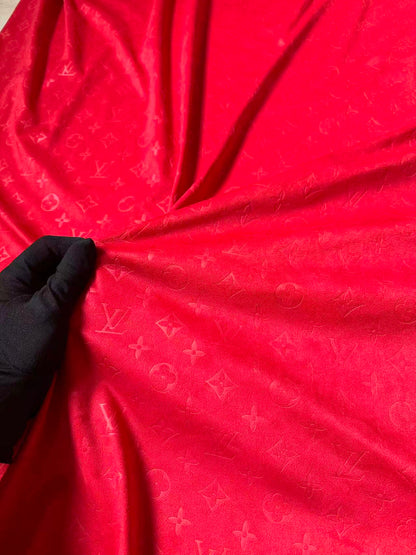 Craft LV Suede Fabric For Handmade Sneaker,Car Upholstery and Apparel By Yard(Red)