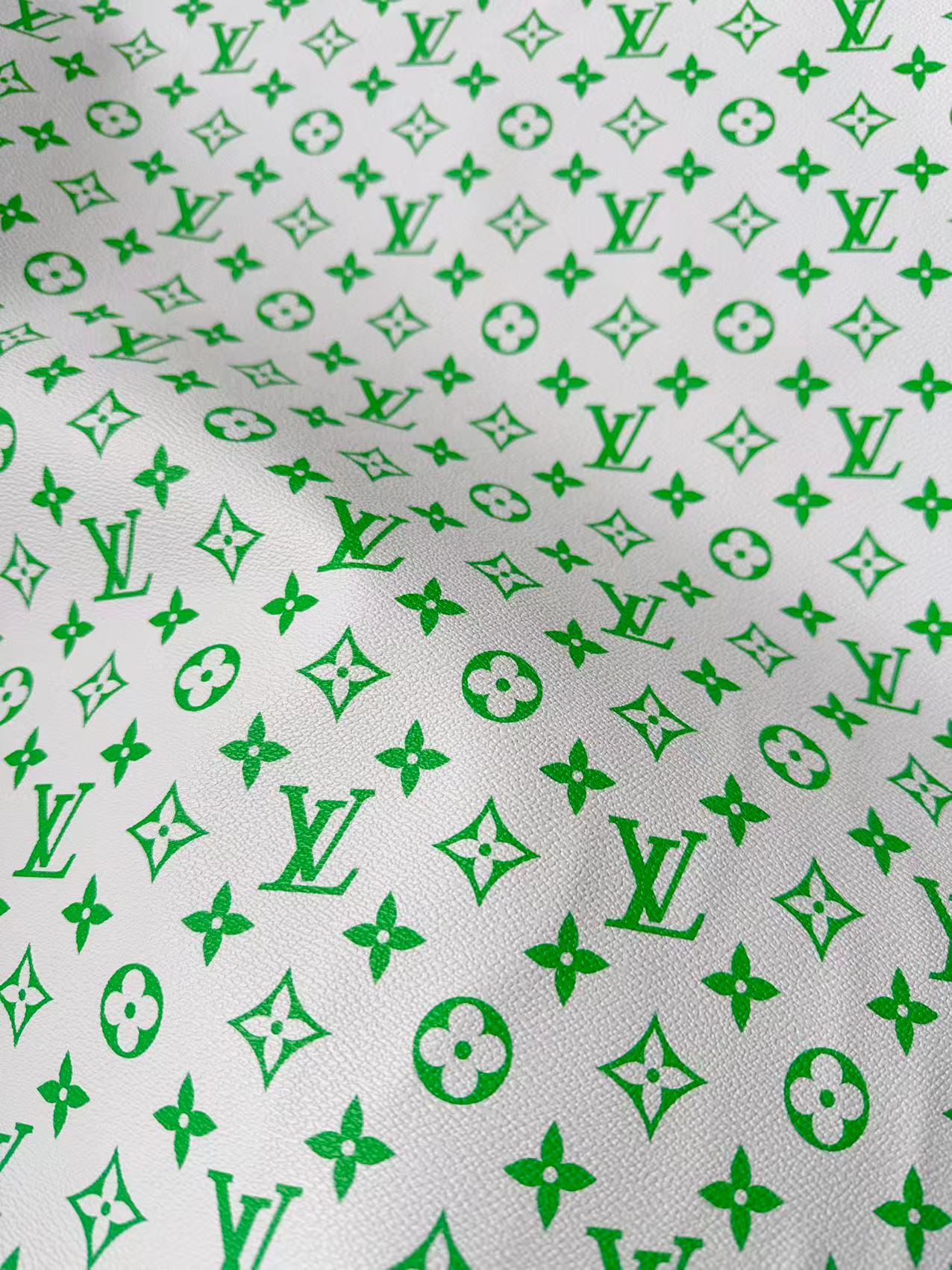 Fashion Green With White Leather Fabric For Handmade Sneaker,Car Upholstery Goods