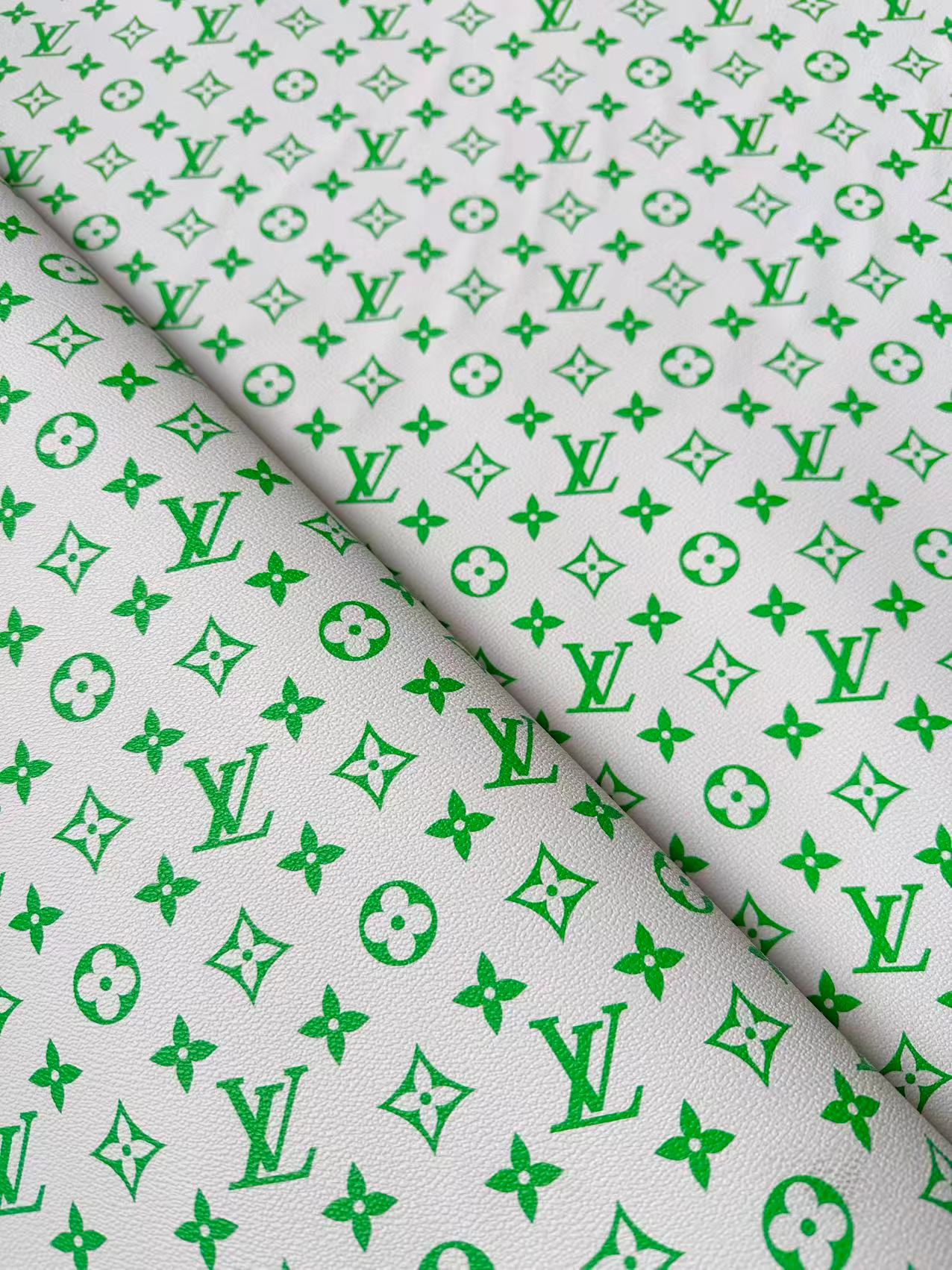 Fashion Green With White Leather Fabric For Handmade Sneaker,Car Upholstery Goods