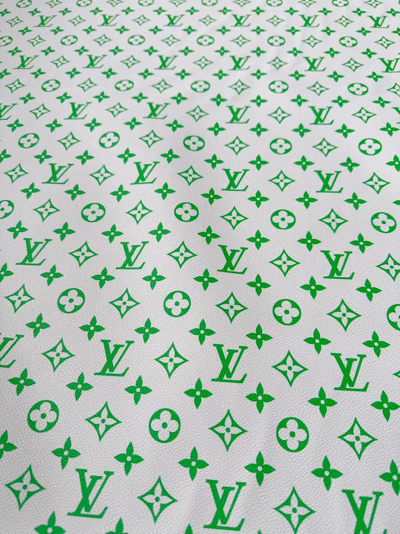 Fashion Green With White Leather Fabric For Handmade Sneaker,Car Upholstery Goods