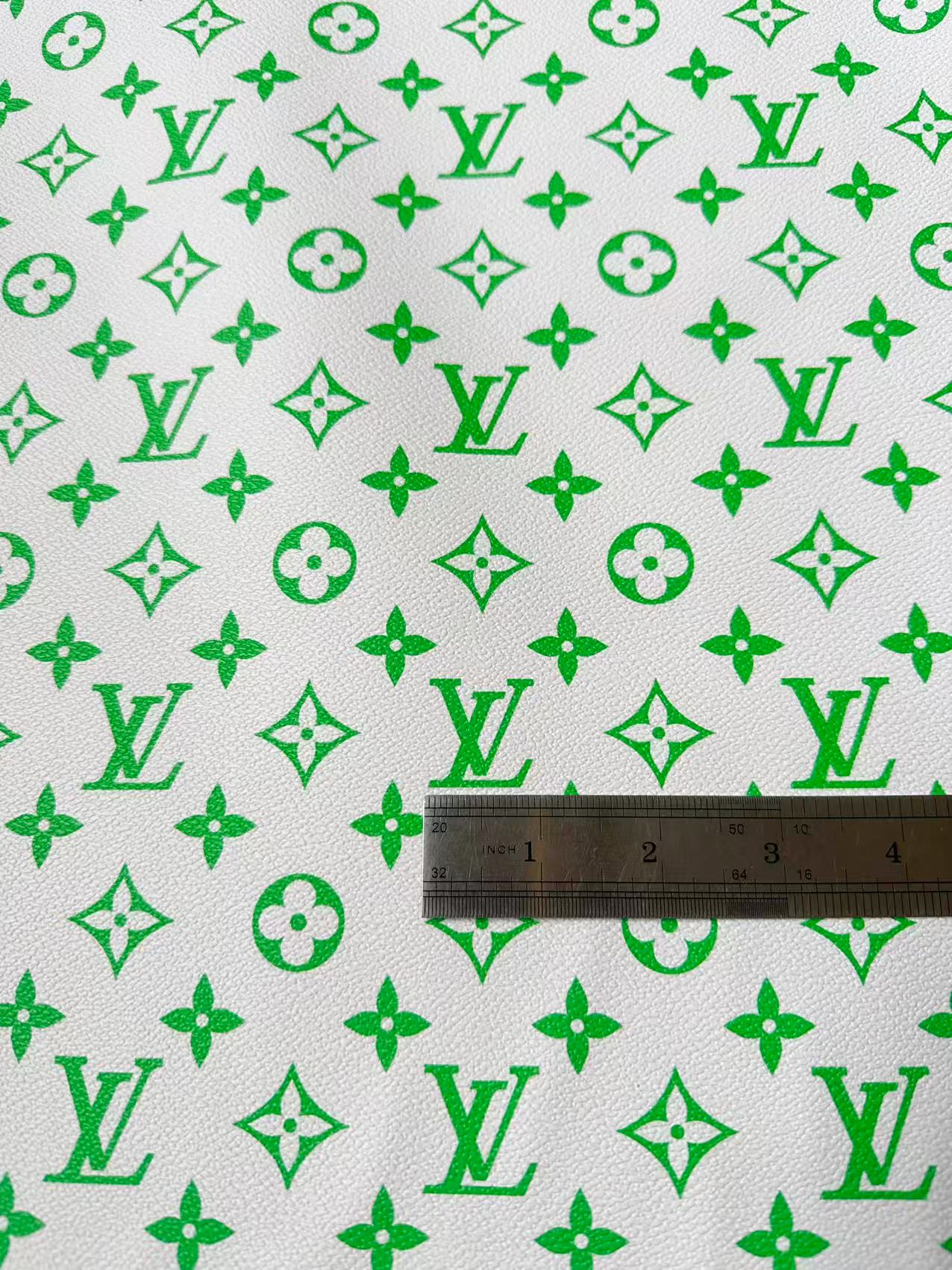 Fashion Green With White Leather Fabric For Handmade Sneaker,Car Upholstery Goods