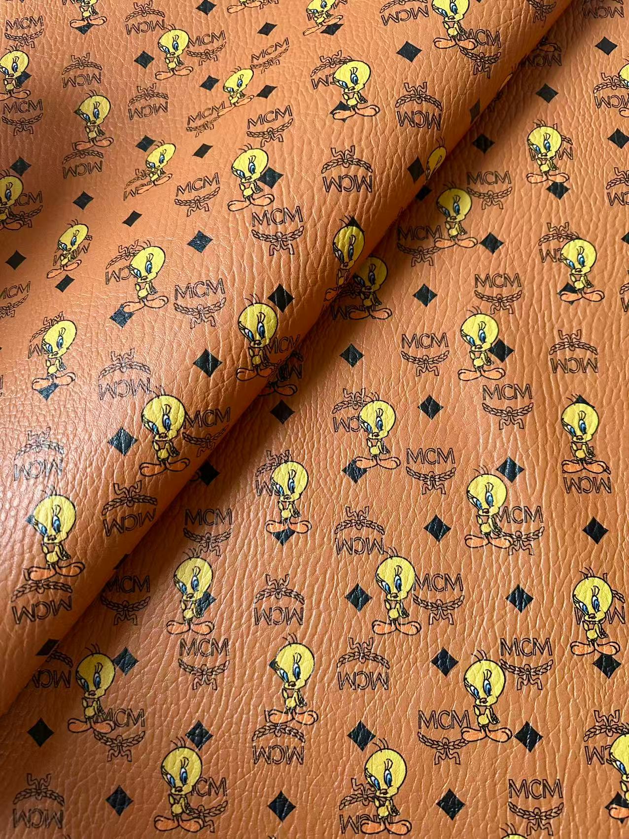 Craft Brid Leather Fabric For Handmade Sneaker,Car ,Clothing Goods By Yard