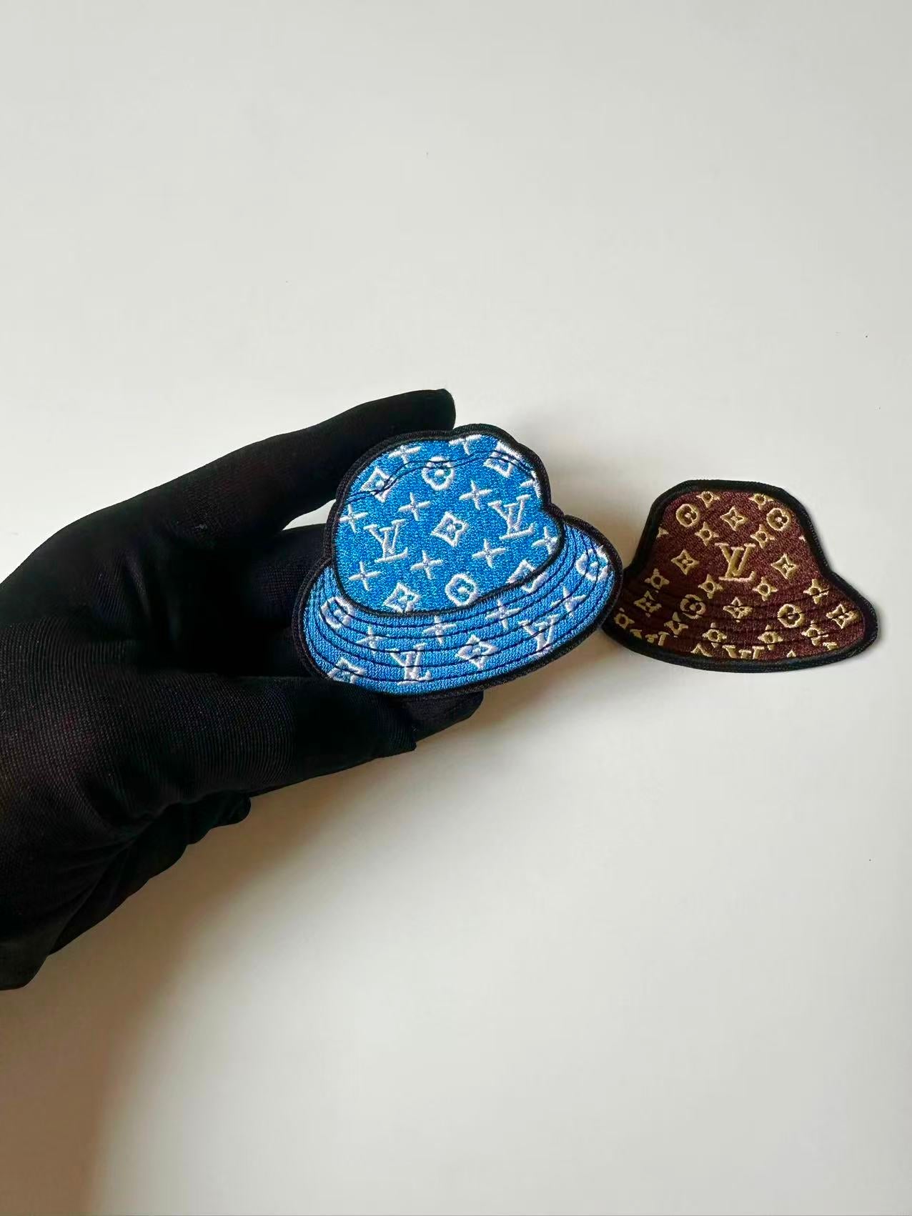 Craft Embroidery LV Hats Jacquard Patches For Customized Apparel