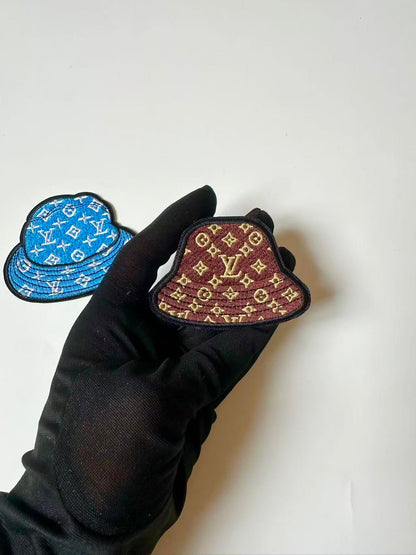 Craft Embroidery LV Hats Jacquard Patches For Customized Apparel