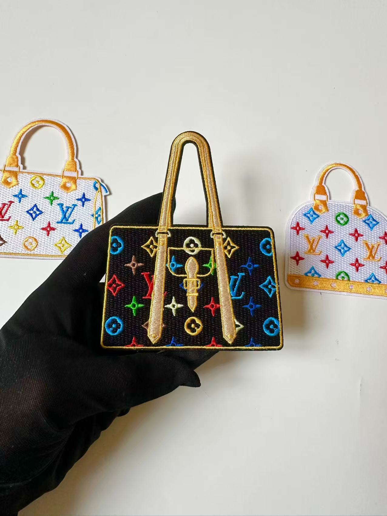 Craft Embroidery LV Suitcase Jacquard Patches For Customized Clothing