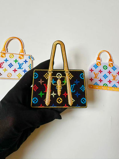 Craft Embroidery LV Suitcase Jacquard Patches For Customized Clothing