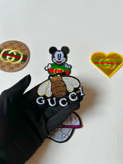 Craft Embroidery Gucci Jacquard Patches For Customized Clothing