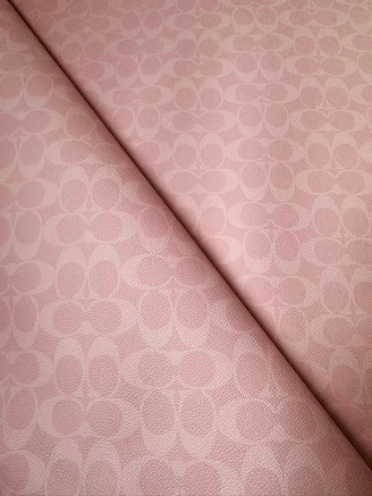 Classic Pink Color Coach Leather Fabric For Handmde Handicraft By Yards