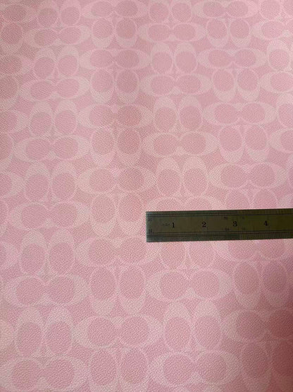 Classic Pink Color Coach Leather Fabric For Handmde Handicraft By Yards