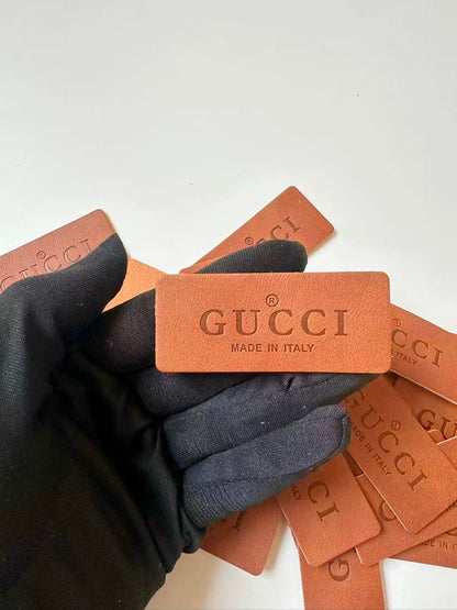 Craft Gucci 2.7"x1.2" Genuinely PU Leather Label Tag For Sewing Goods