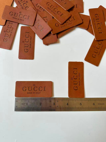 Craft Gucci 2.7"x1.2" Genuinely PU Leather Label Tag For Sewing Goods