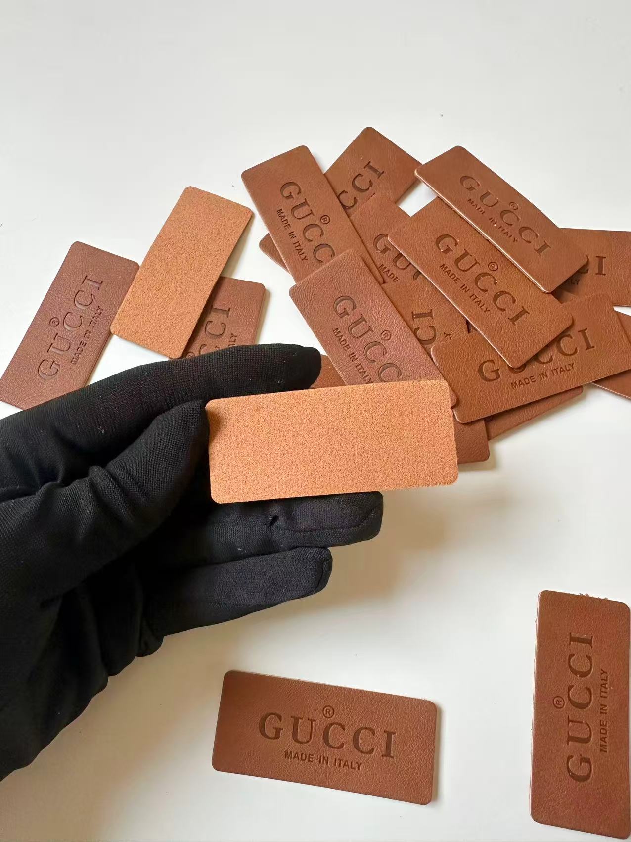 Craft Gucci 2.7"x1.2" Genuinely PU Leather Label Tag For Sewing Goods