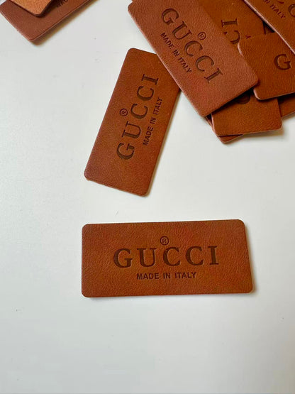 Craft Gucci 2.7"x1.2" Genuinely PU Leather Label Tag For Sewing Goods
