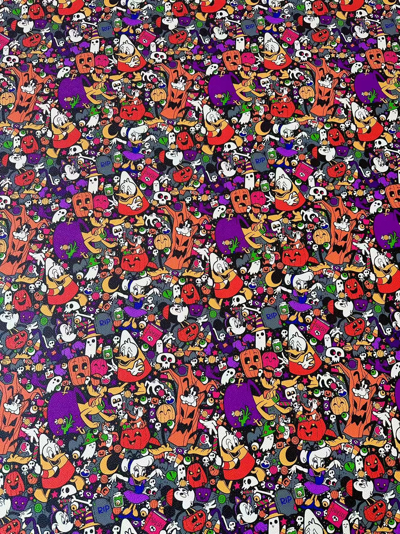 Craft Halloween Design Leather Fabric For Handmade Handicraft Goods