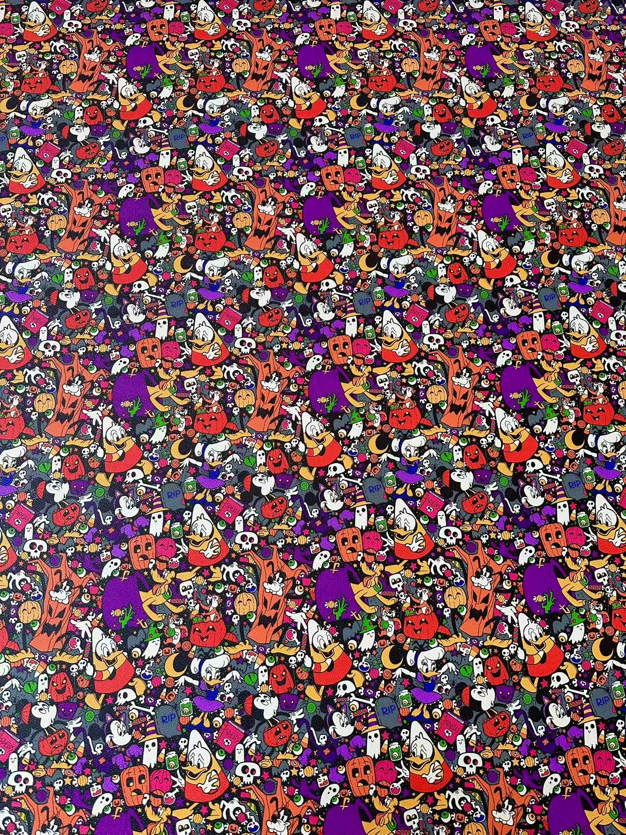 Craft Halloween Design Leather Fabric For Handmade Handicraft Goods