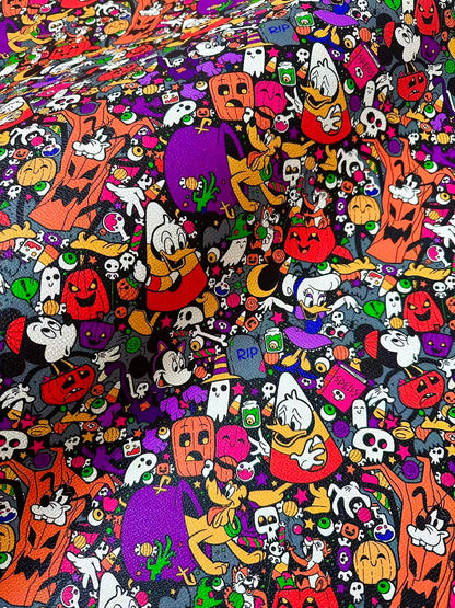 Craft Halloween Design Leather Fabric For Handmade Handicraft Goods