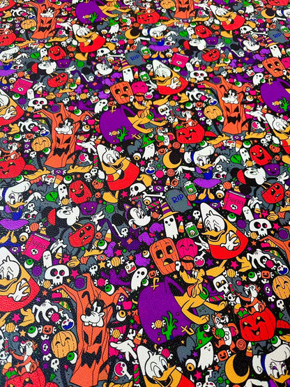 Craft Halloween Design Leather Fabric For Handmade Handicraft Goods