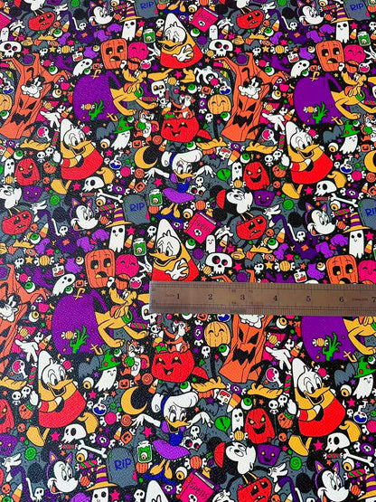 Craft Halloween Design Leather Fabric For Handmade Handicraft Goods