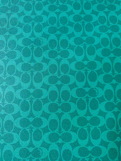 Classic Green Coach Leather Fabric For Handmade Sneaker,Bag Handicraft By Yards