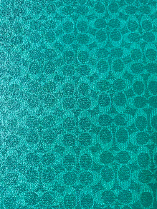 Classic Green Coach Leather Fabric For Handmade Sneaker,Bag Handicraft By Yards