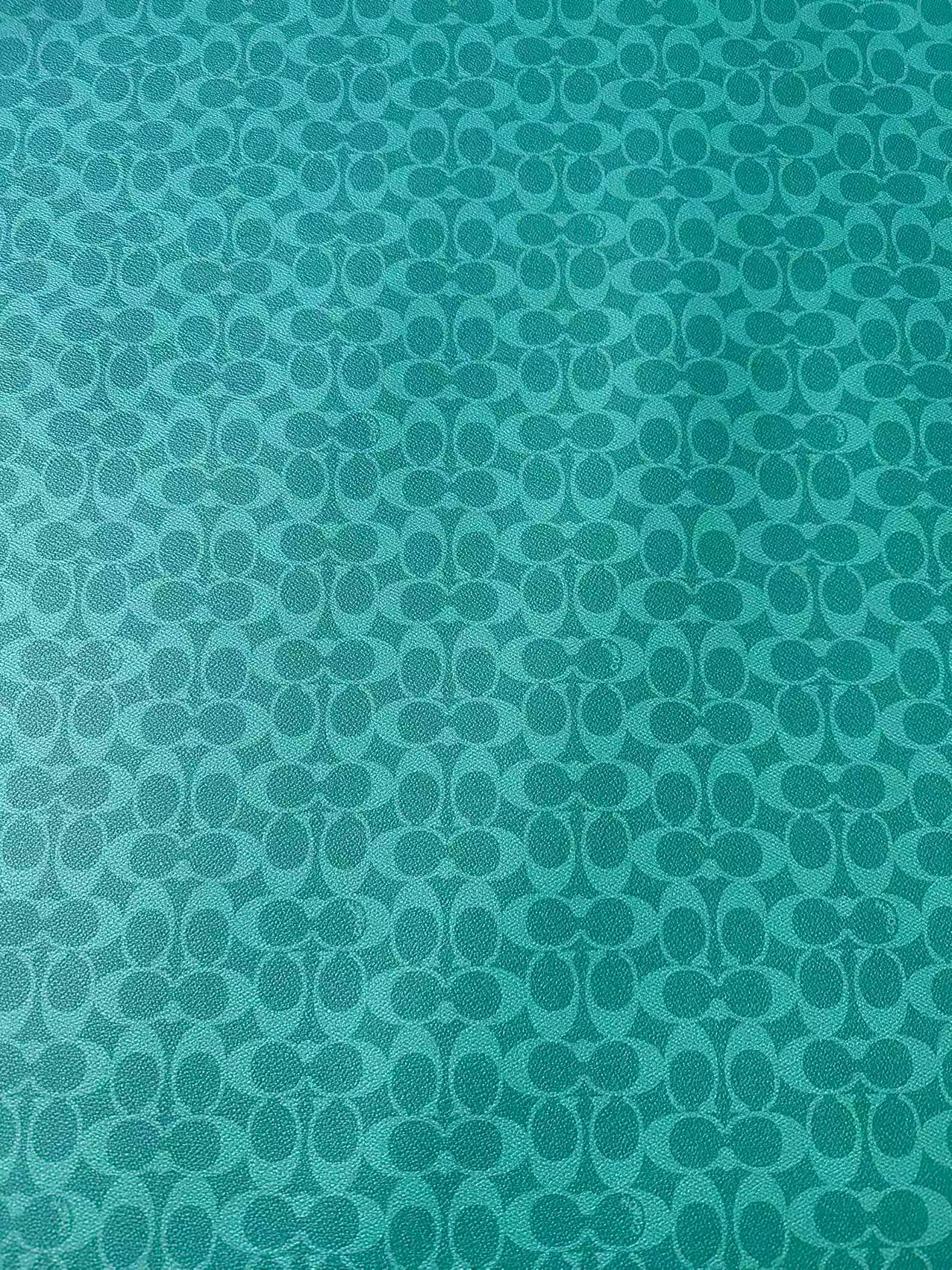 Classic Green Coach Leather Fabric For Handmade Sneaker,Bag Handicraft By Yards