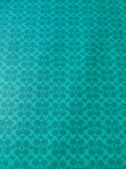 Classic Green Coach Leather Fabric For Handmade Sneaker,Bag Handicraft By Yards