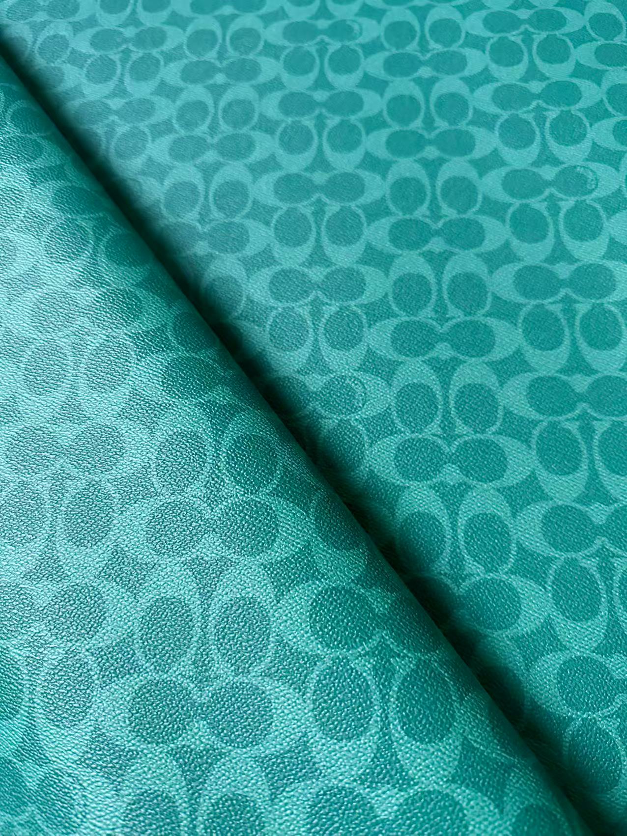 Classic Green Coach Leather Fabric For Handmade Sneaker,Bag Handicraft By Yards