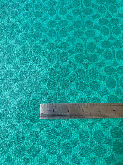 Classic Green Coach Leather Fabric For Handmade Sneaker,Bag Handicraft By Yards