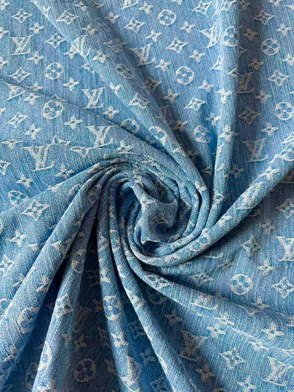 Fashion Bamboo Joint Wash LV Denim Fabric For Sewing Clothing,Bag ,Sneaker Upholstery Goods