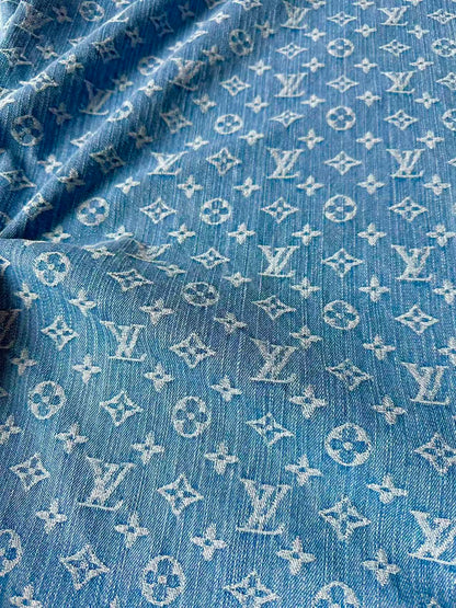 Fashion Bamboo Joint Wash LV Denim Fabric For Sewing Clothing,Bag ,Sneaker Upholstery Goods